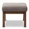 Baxton Studio Aberdeen Walnut Wood Finishing and Gravel Upholstered Ottoman 133-7145 - alternate 3